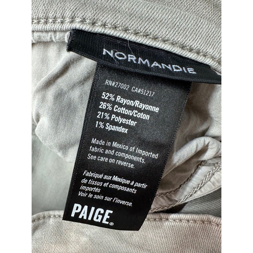 PAIGE Normandie Pants Mens 34 Gray Straight Leg Stretch Casual Jeans - Picture 8 of 9